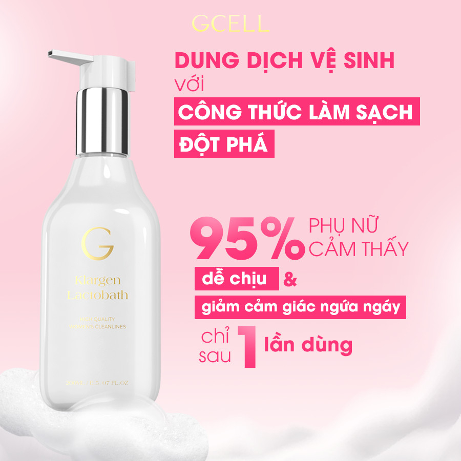 Dung Dịch Vệ Sinh Phụ Nữ GCell Klargen Lactobath 200ML