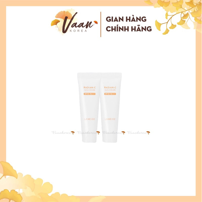 [Combo 3 tuýp 10ml] Kem chống nắng Laneige Radian C Sun Cream SPF50+ PA++++