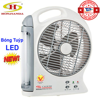 Quạt tích hợp Đèn Tuýp LED Quạt Sạc Dự Phòng Honjianda HJD-FL103 nguồn AC/DC - Loại 1 bình sạc