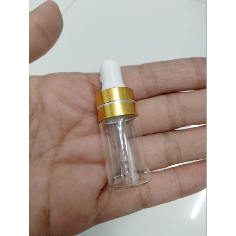 Lọ Chiết Serum ❤ Lọ Đựng Tinh Dầu Thủy Tinh Mỏng Bóp Giọt Vàng, Đen 2ml,3ml,5ml chiết mỹ phẩm, phụ kiện du lịch