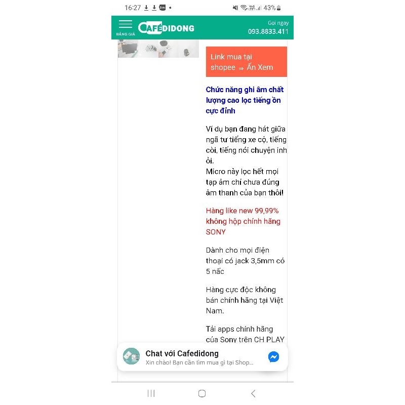 MIC THU ÂM SONY CHUYÊN NGHIỆP