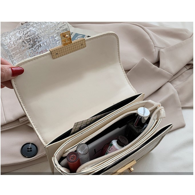 Túi xách nữ khóa bấm sang trọng đeo kẹp vai và đeo chéo