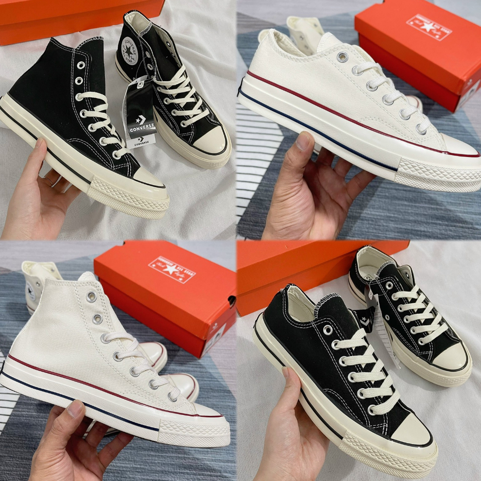 Giày_CV Cổ Thấp Nam Nữ, Giày C.V 1970.s Đen Thời trang Hàng Cao Cấp