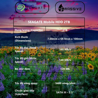 Ổ cứng gắn trong HDD SEAGATE MOBILE 2TB