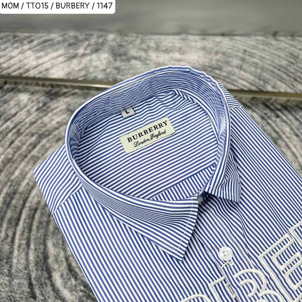 Áo Sơ Mi BURBERRY London England Dài Tay Bản Cao Cấp Ao Somi Burberry Màu Be Thêu Chữ Trước Ngực Chất Lụa Mát Mịn | BigBuy360 - bigbuy360.vn