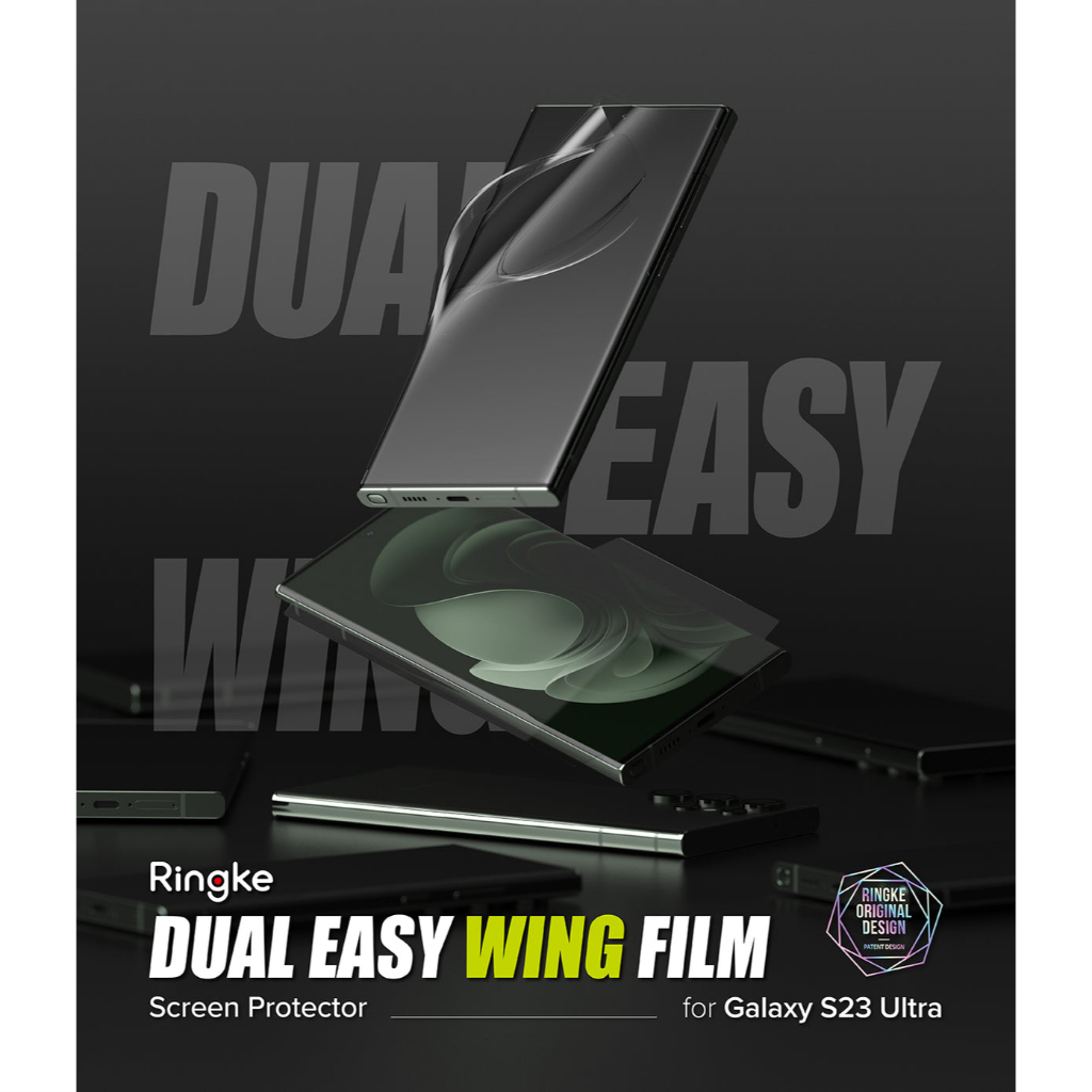 [Combo 2] Dán màn hình Samsung Galaxy S23 Ultra Ringke Dual Easy Film Wing