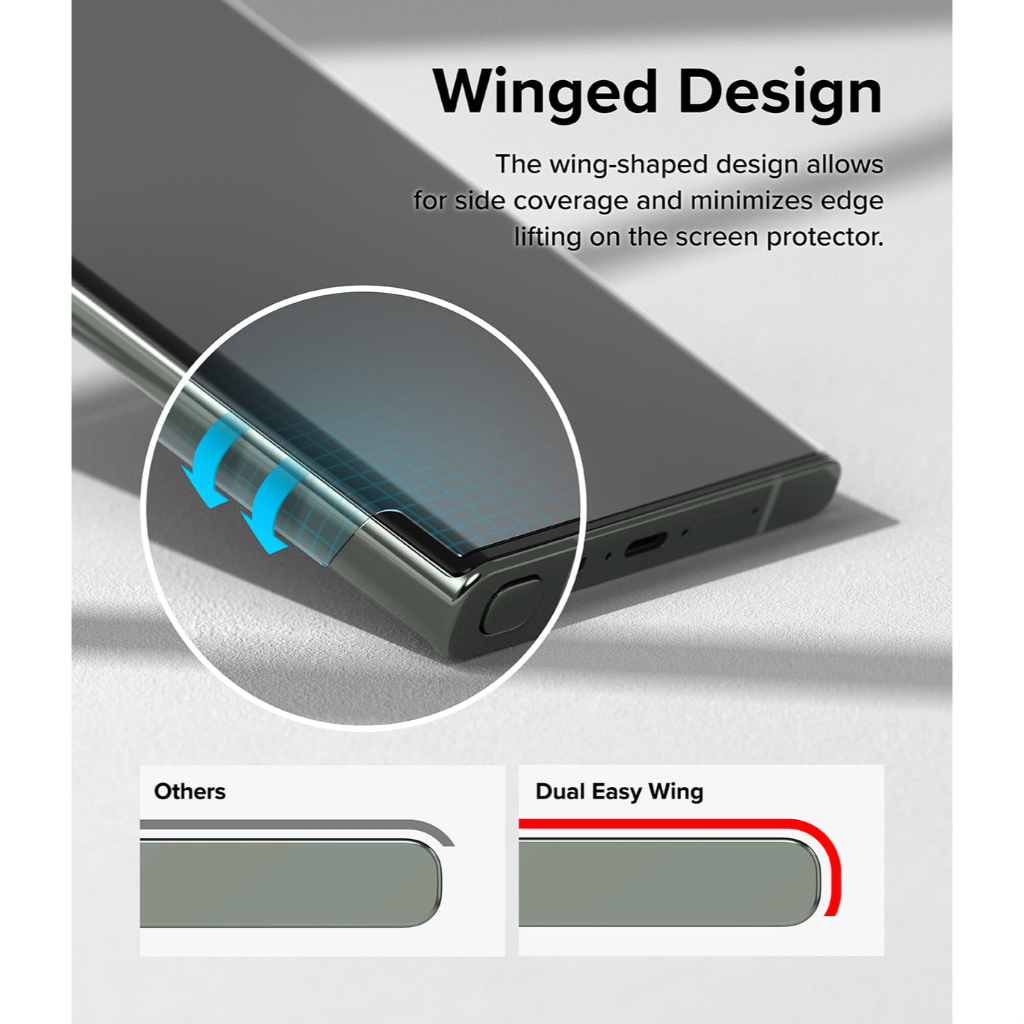 [Combo 2] Dán màn hình Samsung Galaxy S23 Ultra Ringke Dual Easy Film Wing