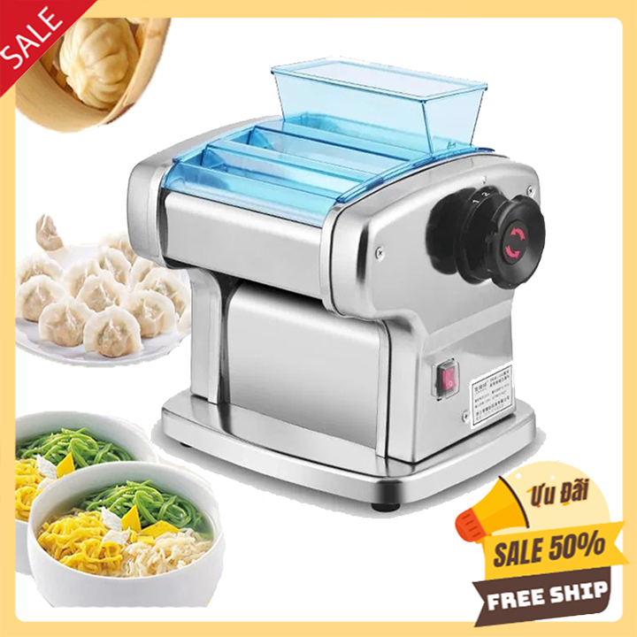 Máy Cán Mỳ Sợi Gia Đình 2 Lưỡi Cắt Chạy Điện