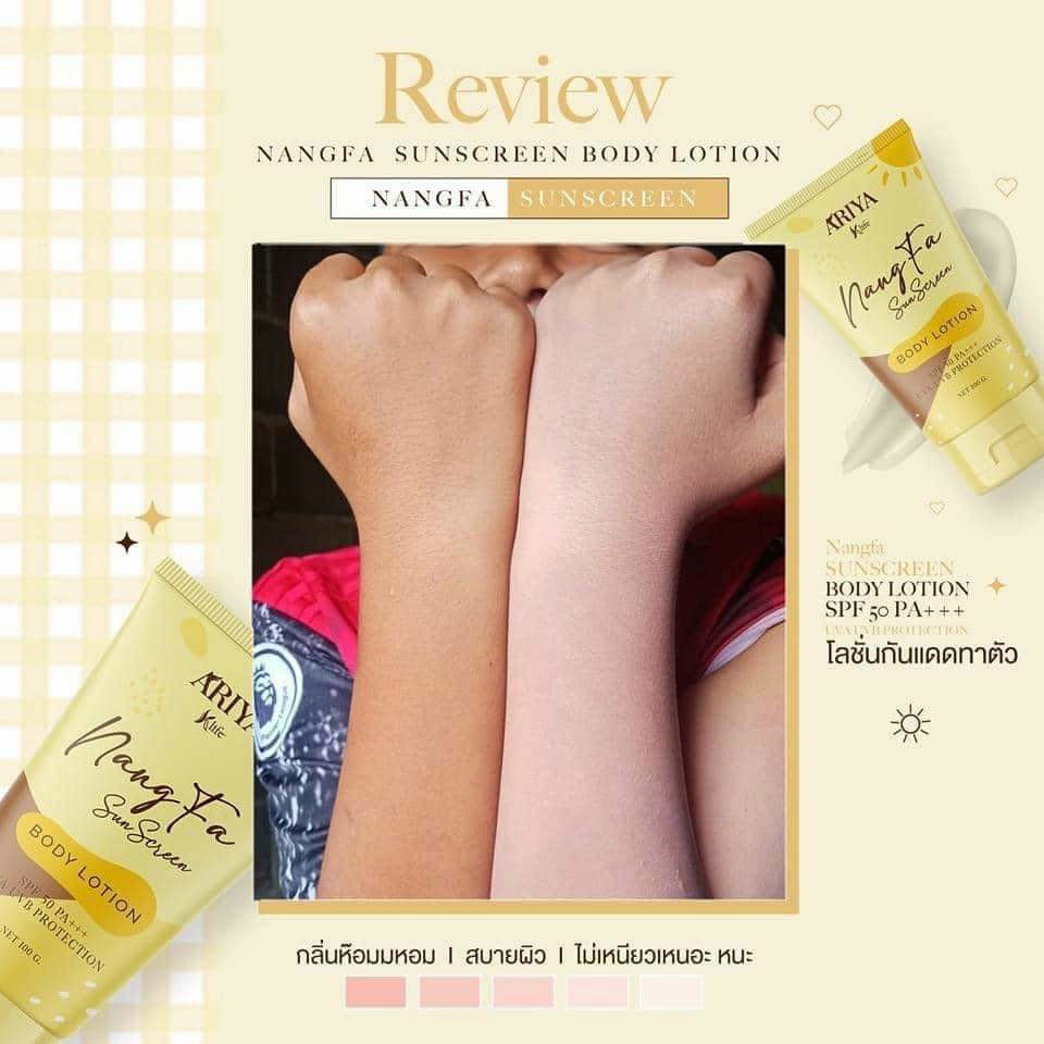 Kem chống nắng, dưỡng trắng da Nangfa ARIYA Body Lotion Thái Lan Chính Hãng