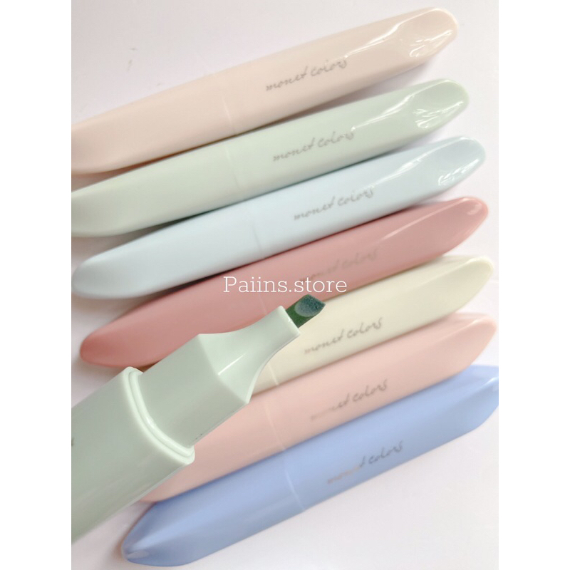 Set 4 bút highlight Monet Colors tone màu pastel xinh xắn