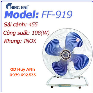 [🚀Grab hỏa tốc 1-2h🚀] Quạt sàn - quạt chân quỳ công nghiệp Chinghai - FF-919, cánh 450, Đài Loan (BH 1 năm)