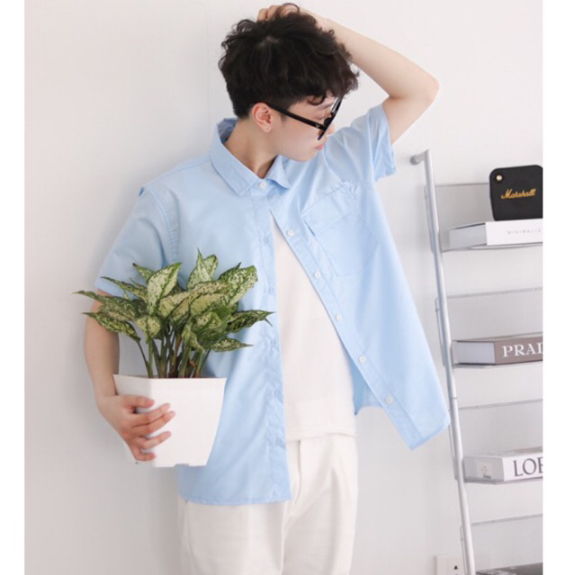 Sơmi cộc tay pastel thiết kế form cho TOMBOY SB TRANSGUY 🏳️‍🌈