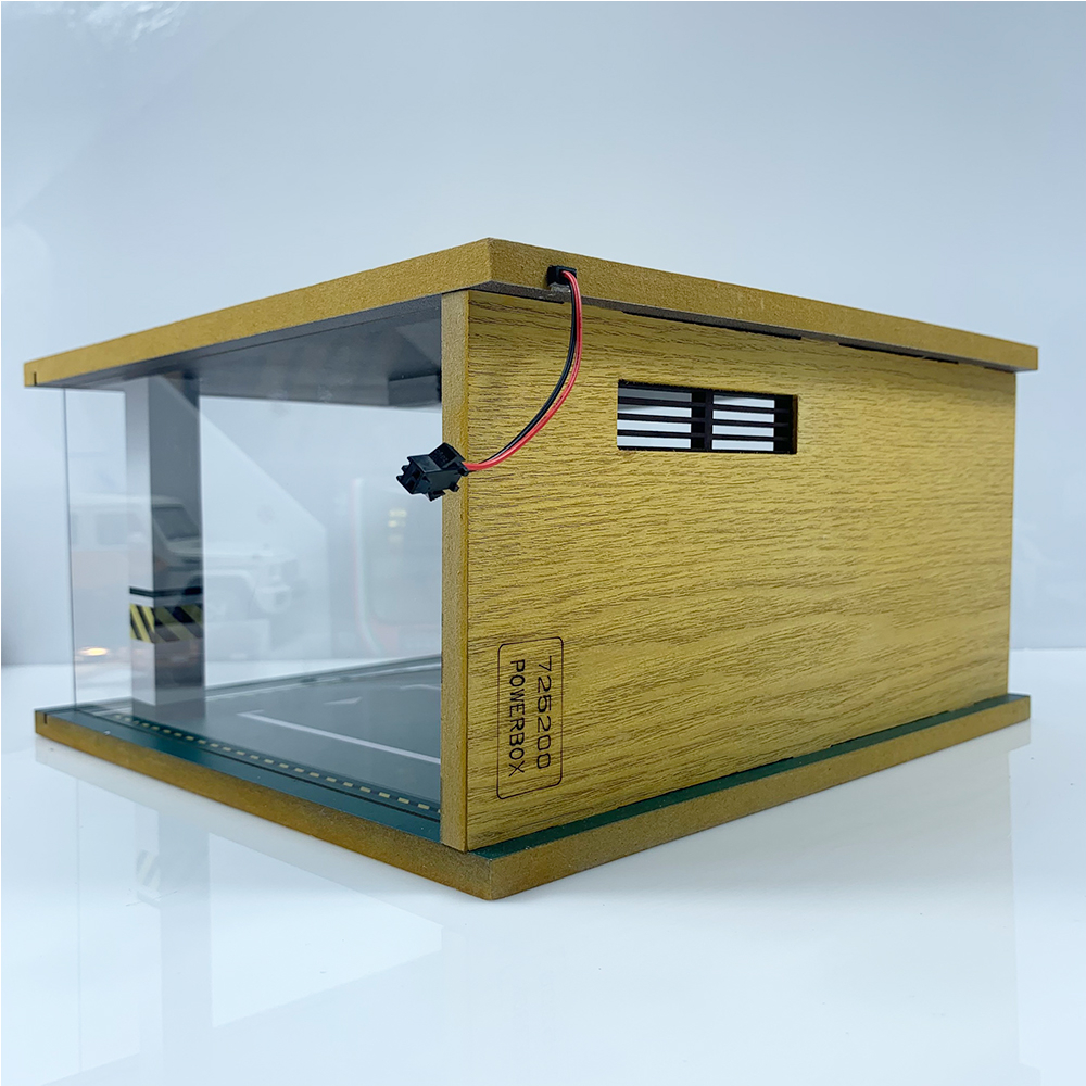 Mô hình Garage ô tô bằng gỗ, có đèn trưng bày 3 tỉ lệ