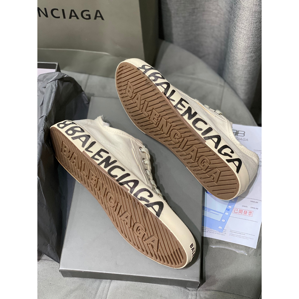 Giày thế thao BALENCIAGA canvas họa tiết chữ đế cao cấp