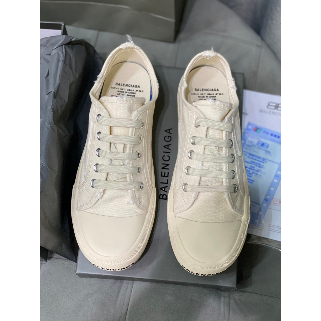 Giày thế thao BALENCIAGA canvas họa tiết chữ đế cao cấp