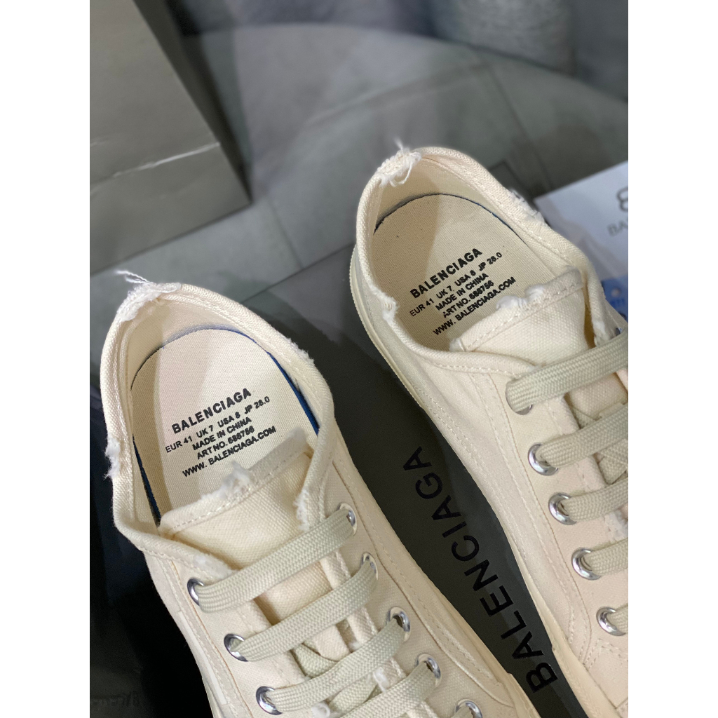 Giày thế thao BALENCIAGA canvas họa tiết chữ đế cao cấp