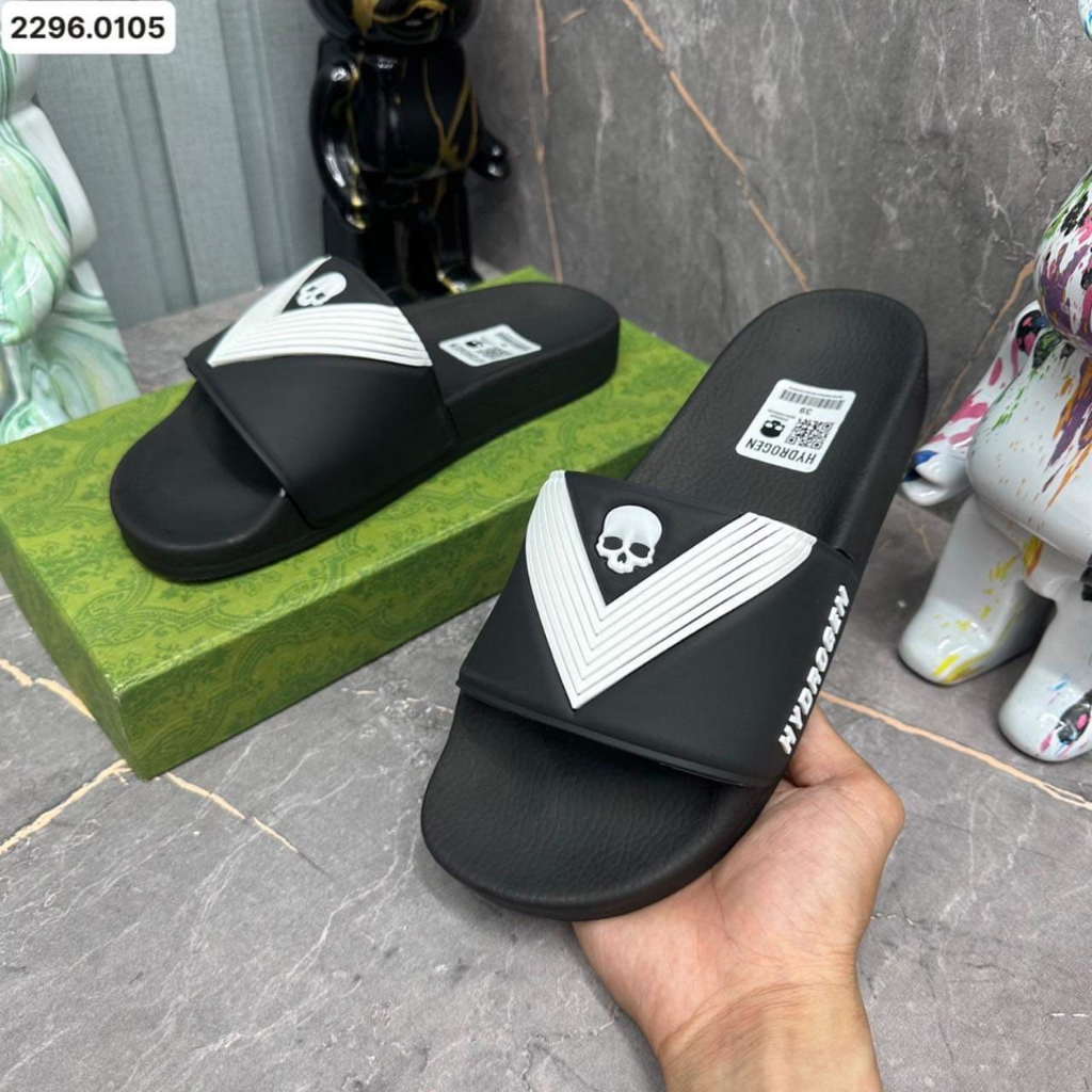 Dép Quai Ngang HYDROGEN Họa Tiết  Ngôi sao ,đầu lâu , hàng cao cấp nhất của AL