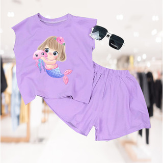 Bộ đồ bé gái hình tiên cá bé 6kg đên 30kg.BDBG85.