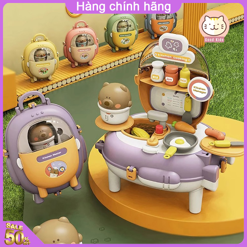 Đồ chơi trẻ em balo hướng nghiệp các ngành nghề nấu ăn, trang điểm, nhà khoa học, bác sĩ, đất nặn dành cho bé.
