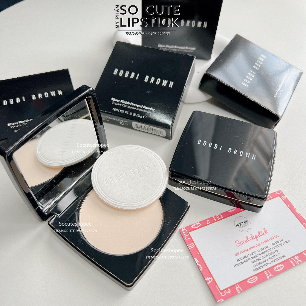 Phấn nén Bobbi Brown Sheer Finish Pressed Powder - Màu Pale Yellow