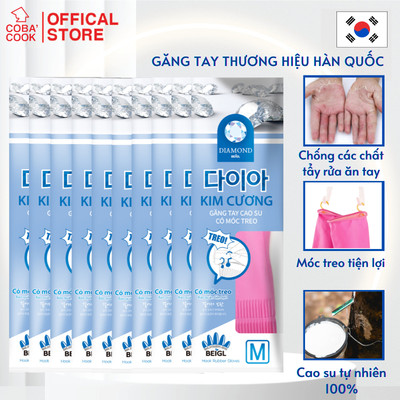 [COMBO10] Bộ 10 Đôi Găng Tay Cao Su Kim Cương Có Móc Thương Hiệu BEIGL 38cm
