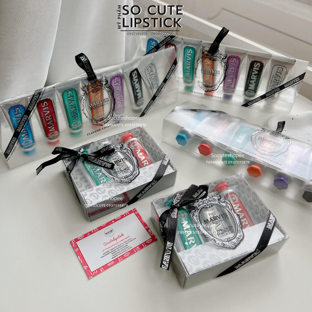 Set Kem đánh răng Marvis Travel With Flavour Set 3 tuýp x 25ml