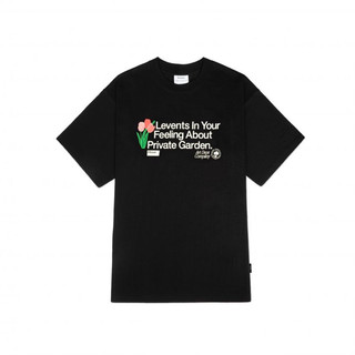 Tee levents flower black/white