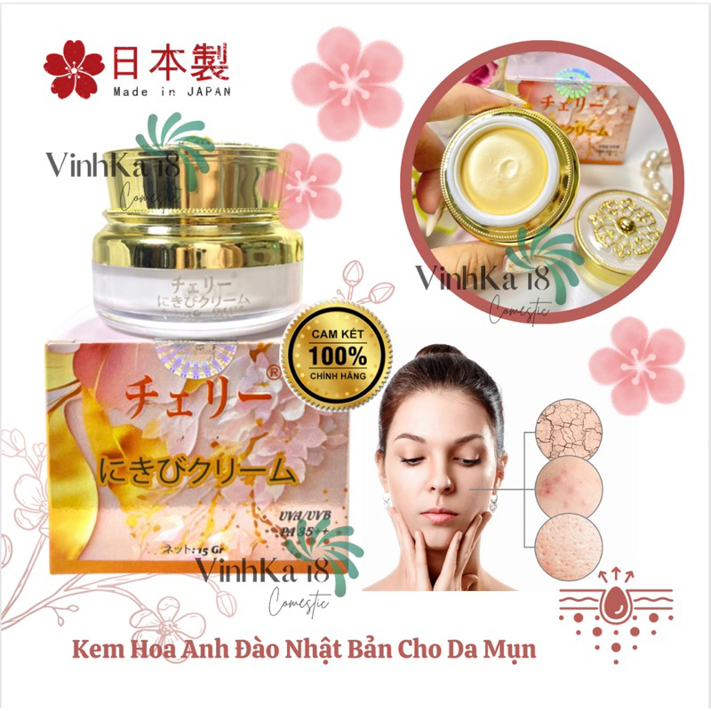 Kem Mụn Hoa Anh Đào Nhật Bản Chính Hãng 15g - Vinhka18