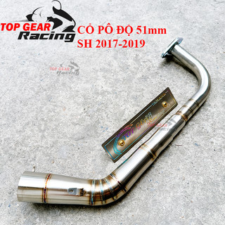Cổ pô sh 2017 2018 2019 2013-2019 inox 304 họng 51 mm lắp pô độ
