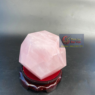 Quả cầu 12 mặt thạch anh hồng tự nhiên