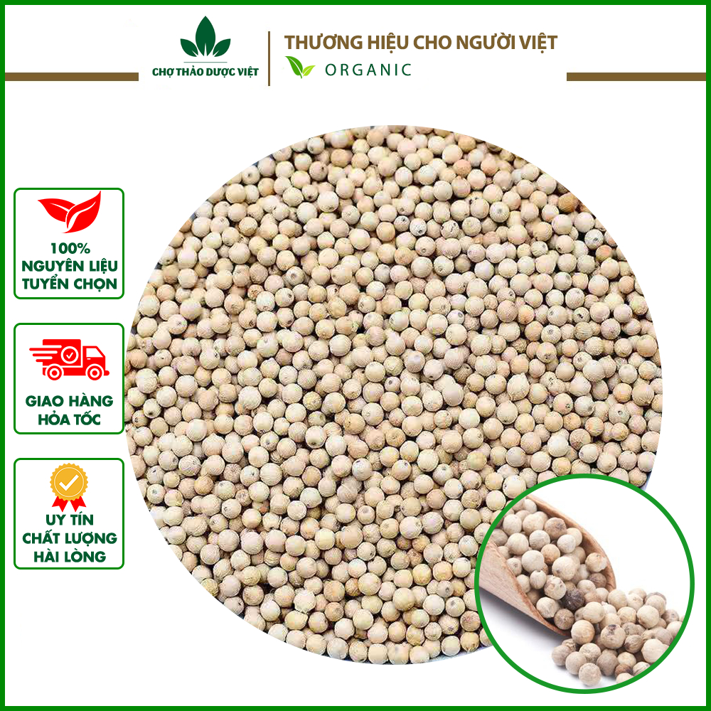 Hạt tiêu trắng 1kg, tiêu sọ Phú Quốc cay thơm, gia vị tẩm ướp chế biến món ăn, kho, xào, chiên