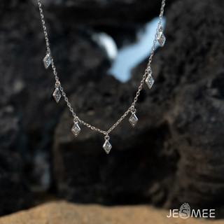 Dây chuyền bạc 925 lorena dangle jesmee 7 charm hình thoi đính đá - n2687