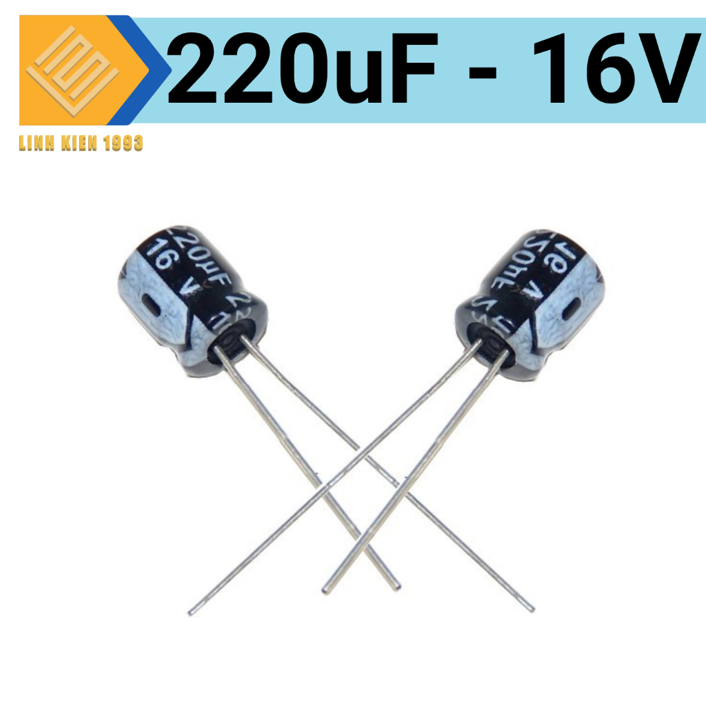 [ 10 CON ] Tụ 220uF 16V tụ hóa 220uf16v