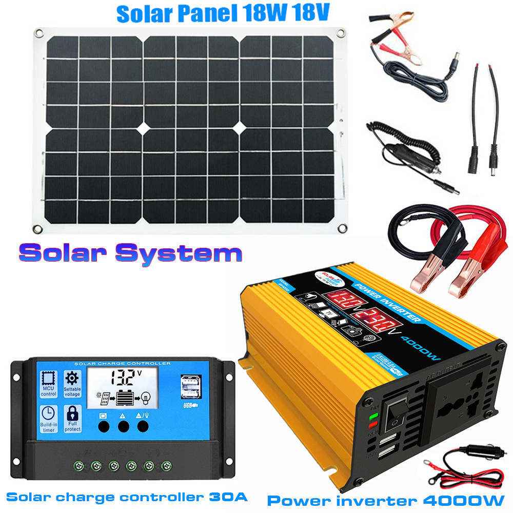 Kích Điện, Bộ Chuyển Đổi 12V Sang 220V 4000W ，1 ổ Cắm AC và 2 Cổng USB 88406