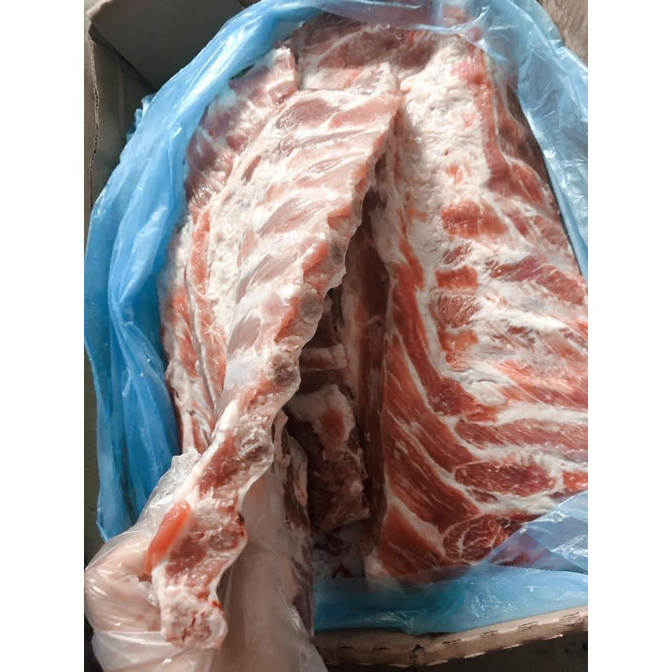 Sườn cánh buồm heo nhập khẩu Nga, dày thịt, cắt miếng ăn nướng, nấu canh