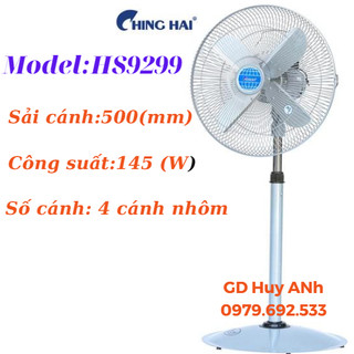 [Hỏa tốc] Quạt cây ChingHai HS9299/HS9199/HS24ĐN3Đ, cánh kim loại 450- 500, quạt cây công nghiệp Đài Loan BH 12 tháng