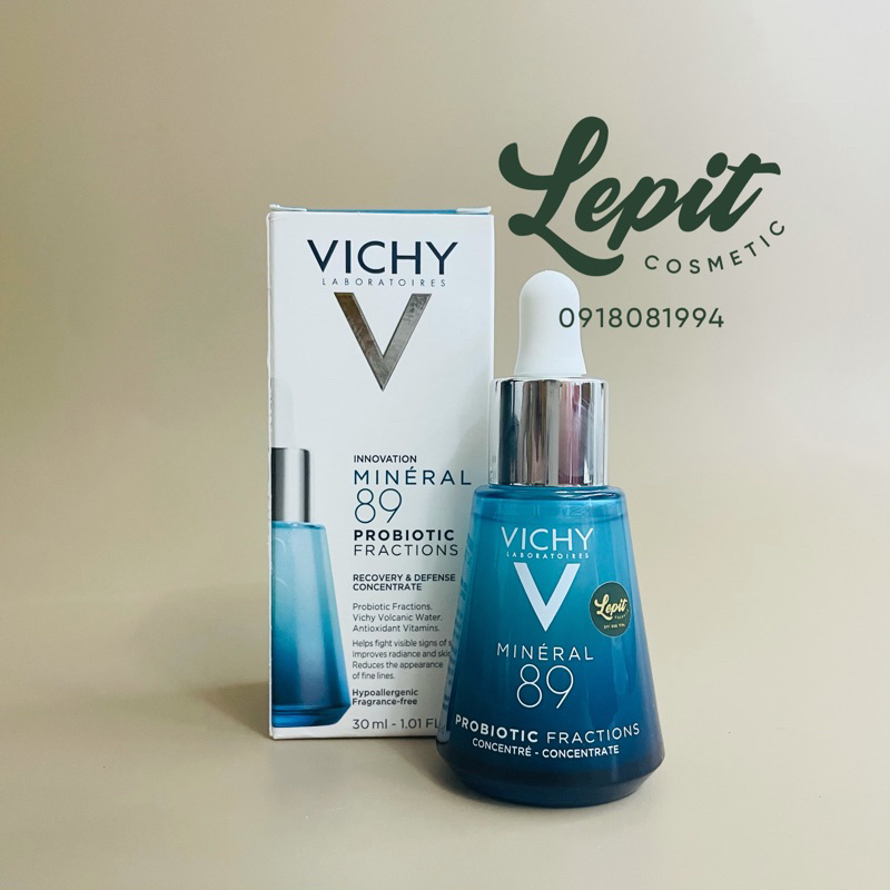 Serum cấp nước, phục hồi và se khít lỗ chân lông Vichy Mineral 89 Probiotic Fractions 30ml