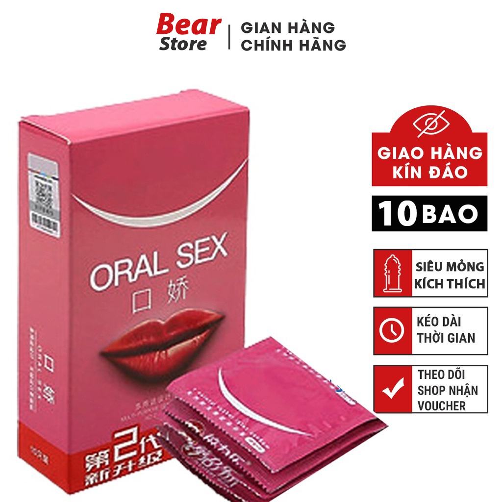 Bao cao su miệng Oral sex PLEASURE MORE hương dâu giúp quan hệ bằng miệng an toàn