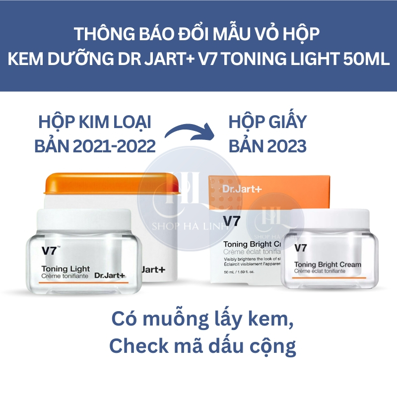 ✅[Date mới] Kem Dưỡng Trắng Da V7 Toning Light Dr.Jart+ (50ml) - Hàn Quốc