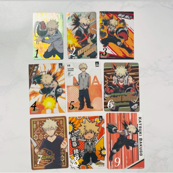 (Hàng sẵn) Card Anime My hero academia char Bakugo Katsuki hàng chính hãng