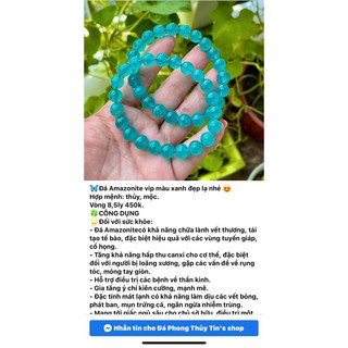 Vòng tay amazonite vip xanh đẹp 8.5ly