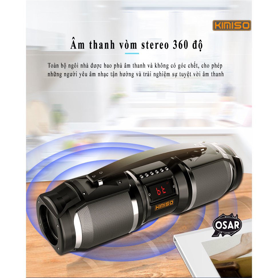 Loa Bluetooth karaoke SK 2036 nhiều màu - Loa Bluetooth karaoke xách tay di động KIMISO T1S