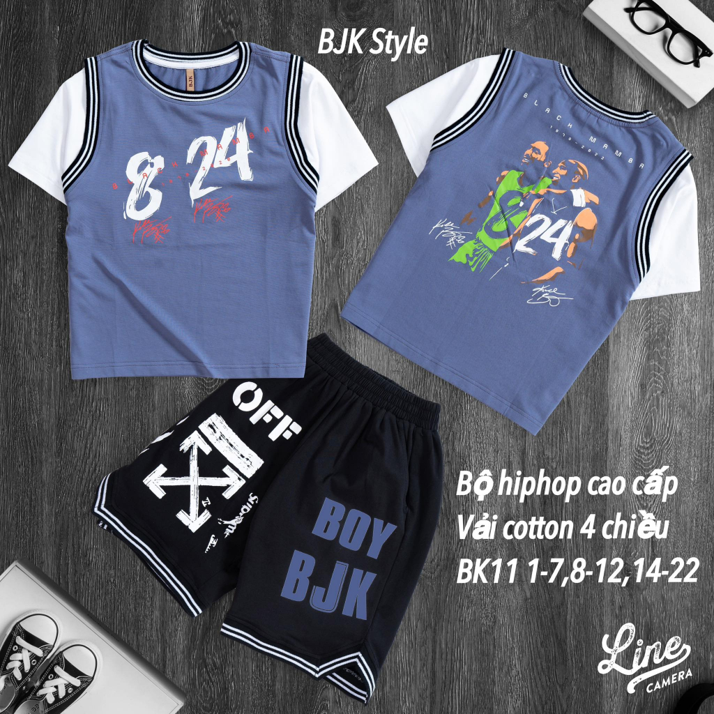 Sét hiphop bé trai, bộ thể thao cho bé trai size to, sét đi học đi chơi cho bé trai