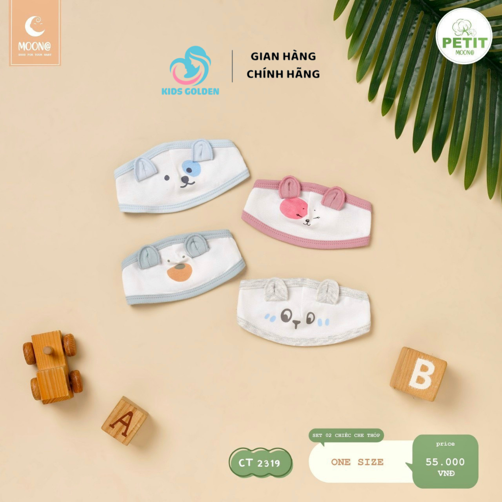 Set 2 che thóp sơ sinh Moon giữ ấm thóp mụ cho bé