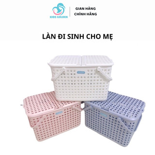 Giỏ đựng quần áo , làn đi sinh đựng đò đi sinh có nắp nhựa - Inochi