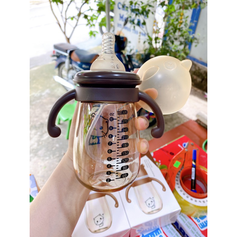 Bình mèo chống sặc và ti ở mọi tư thế cho bé lười ti