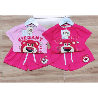 set bộ gấu dâu bé gái