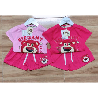 Set bộ gấu dâu bé gái