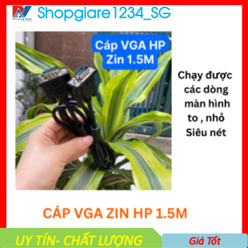 Cáp 2 Đầu VGA HP 1.5m Zin, Đúng Chuẩn Zin, Chạy Được Full Màn Hình 27-30"