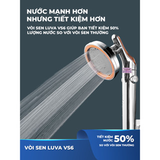 Vòi hoa sen Luva VS6, BH 1 năm, đổi lỗi 30 ngày, đường kính bát sen to 11cm, bật tắt trên vòi sen